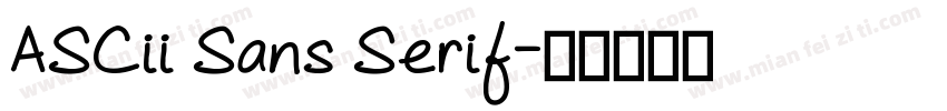 ASCii Sans Serif字体转换